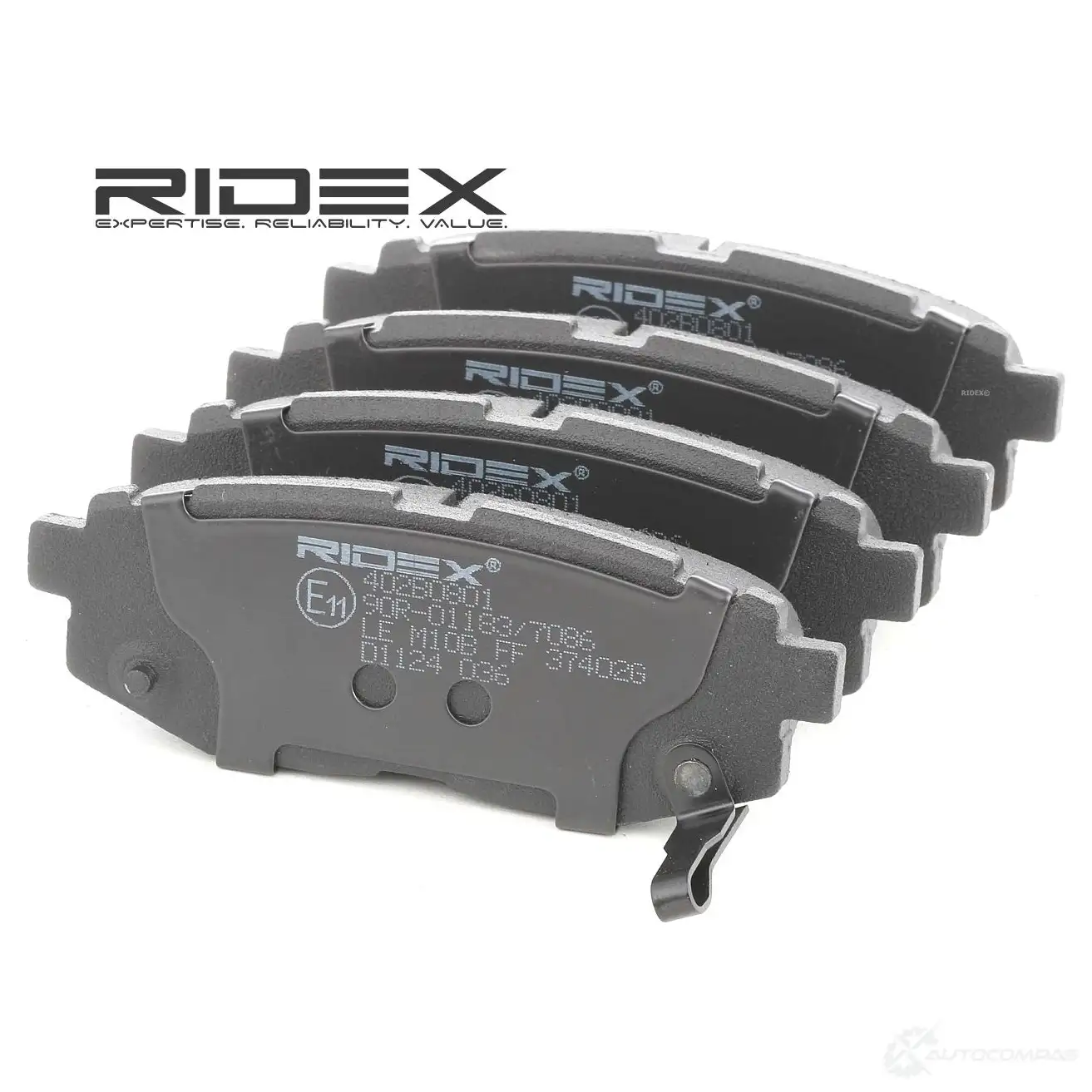 Тормозные колодки, комплект RIDEX 402b0801 1437651381 XO63BT E изображение 0