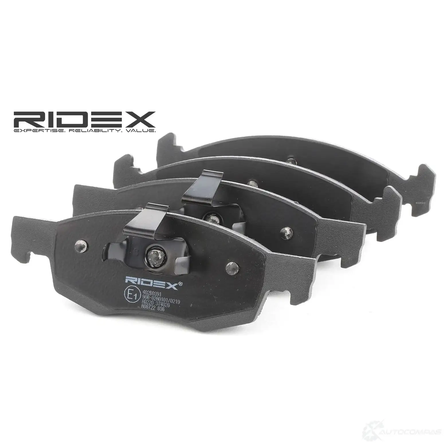 Тормозные колодки, комплект RIDEX 402b0391 3 X1YO4 1437660246 - Изображение 1