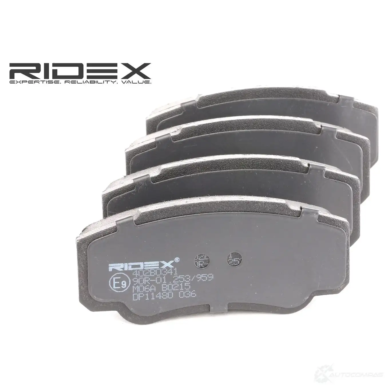 Тормозные колодки, комплект RIDEX 1437658507 4 HQLFC 402b0341 - Изображение 1