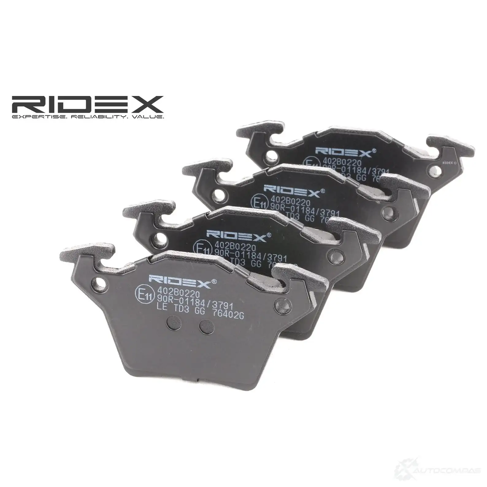 Тормозные колодки, комплект RIDEX 1437650023 402b0220 8YB3P N - Изображение 1