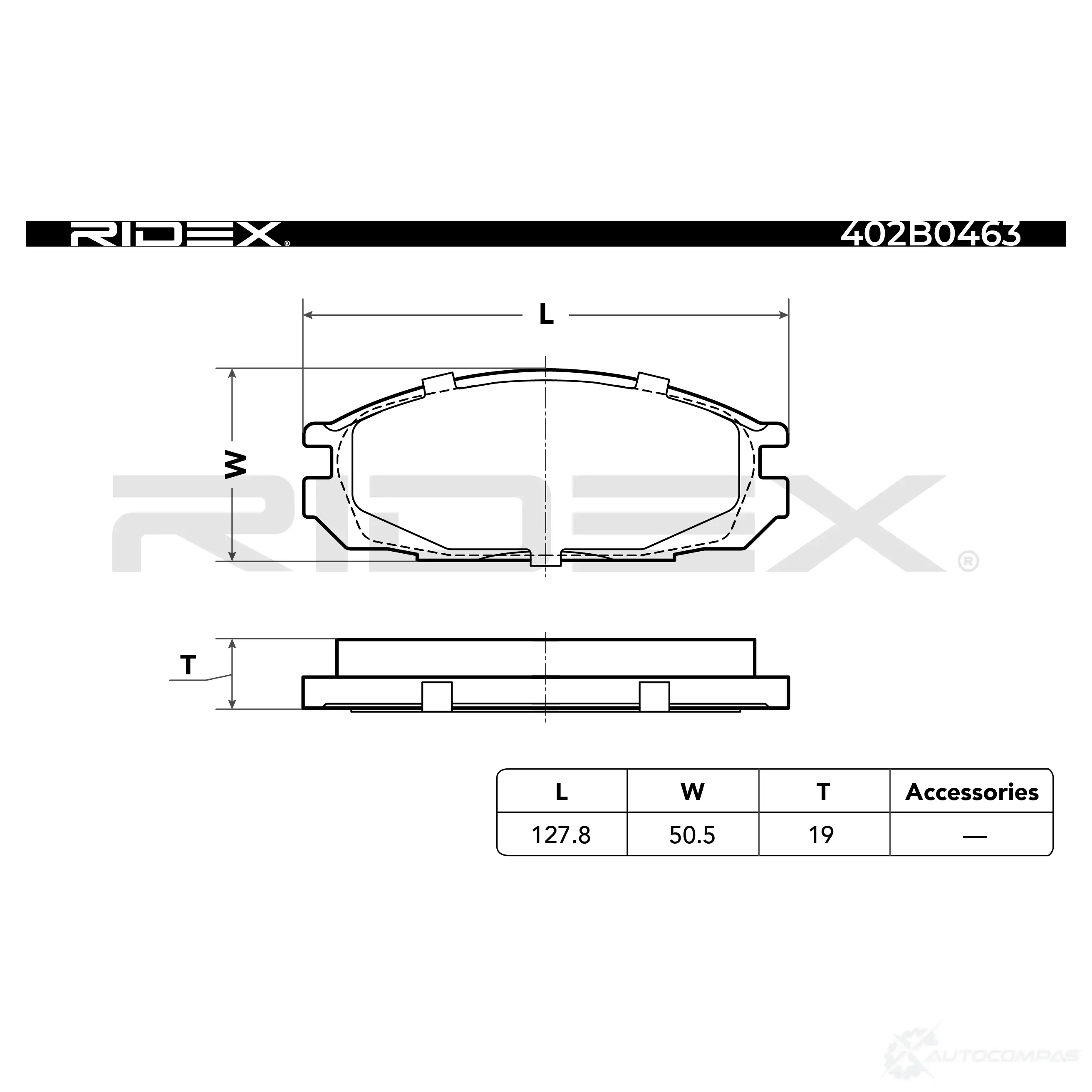 Тормозные колодки, комплект RIDEX PV9FX P 1437659313 402b0463 изображение 1