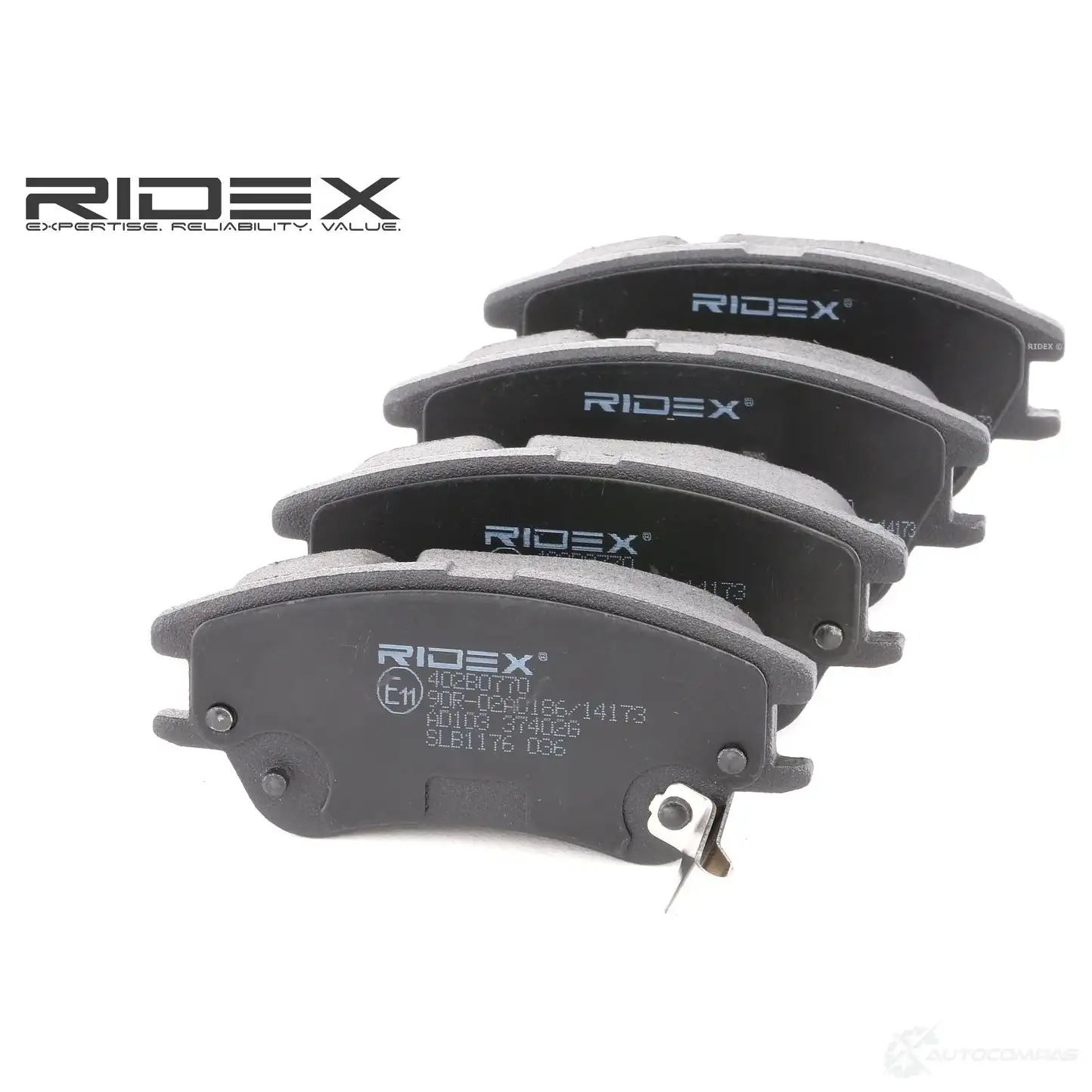 Тормозные колодки, комплект RIDEX 1437651356 402b0770 4 OC66E3 - Изображение 1