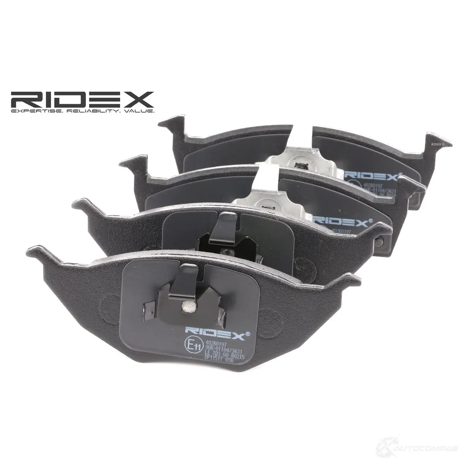 Тормозные колодки, комплект RIDEX 1437657575 402b0197 A3P3S RB - Изображение 1
