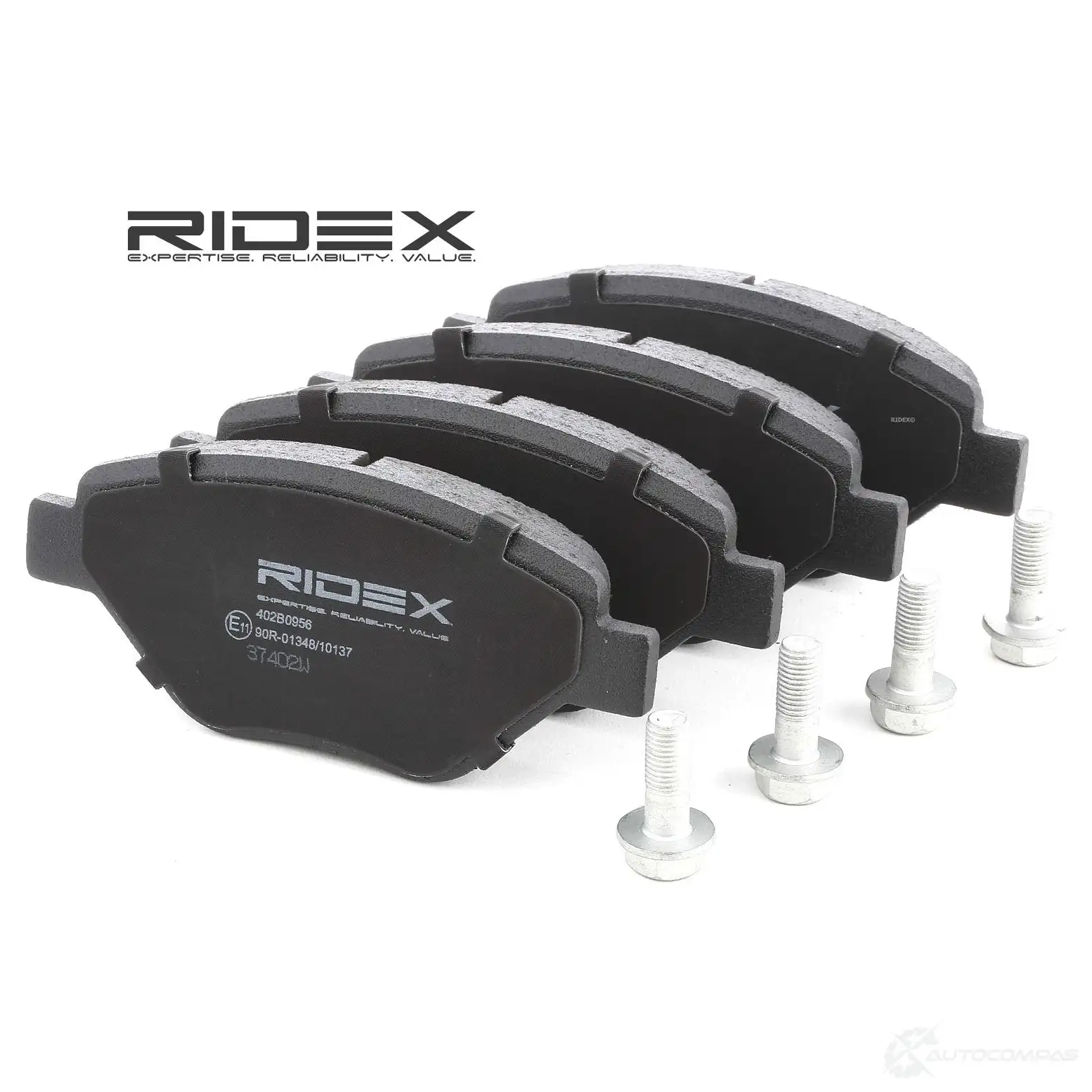 Тормозные колодки, комплект RIDEX 402b0956 1437659318 T0Z 2X - Изображение 1