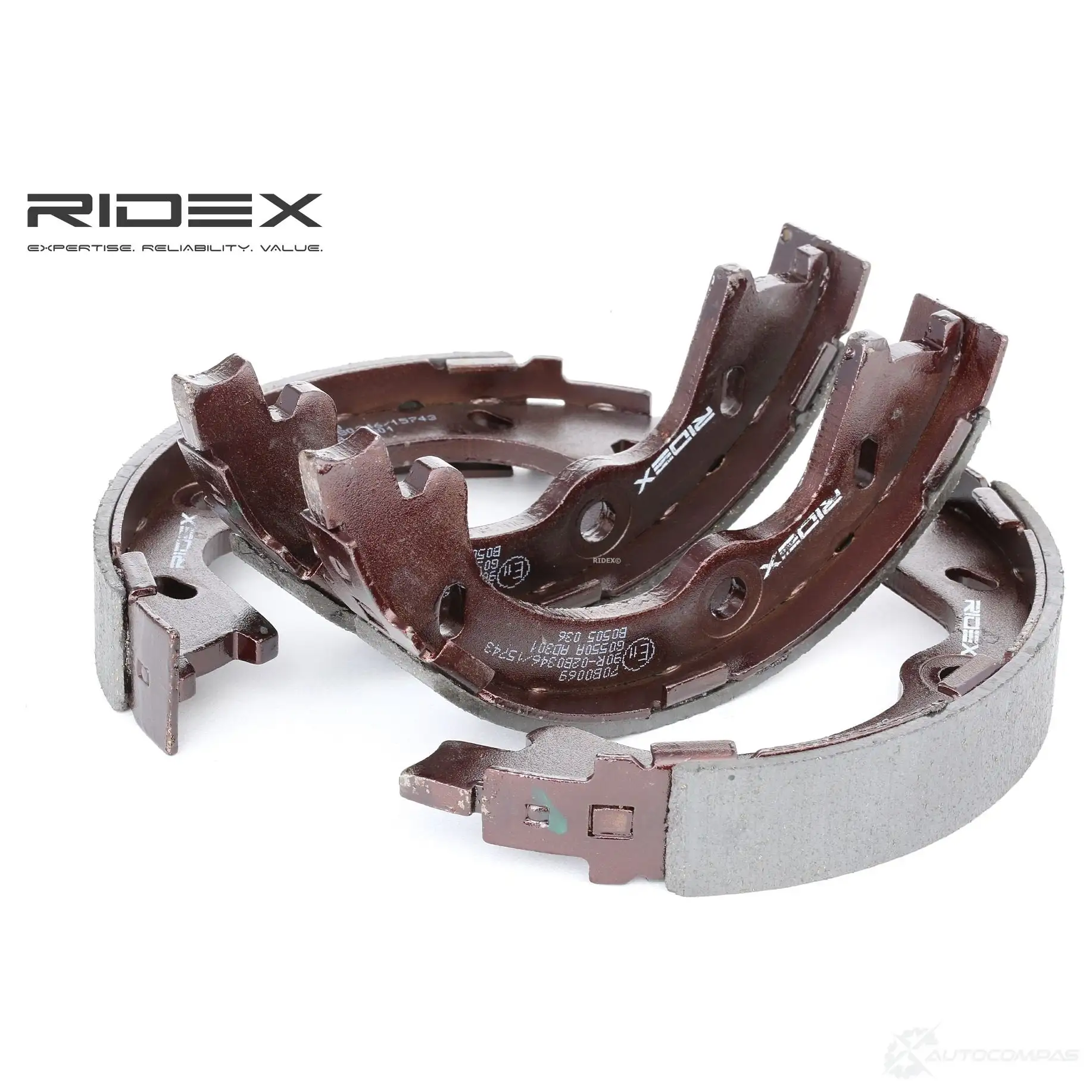 Барабанные тормозные колодки, комплект RIDEX 70b0069 7B8F RT 1437709718 - Изображение 1