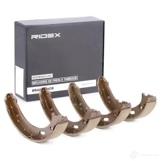 Барабанные тормозные колодки, комплект RIDEX 70b0301 P2KF R 1437709721 изображение 1