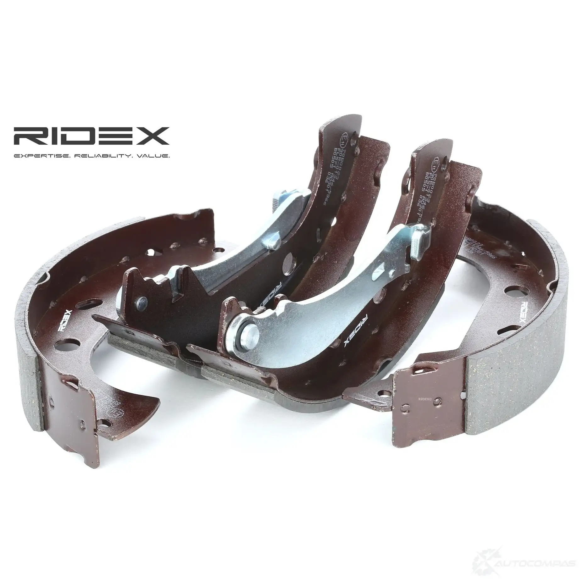 Барабанные тормозные колодки, комплект RIDEX 70b0023 E D2J1X 1437716256 - Изображение 1