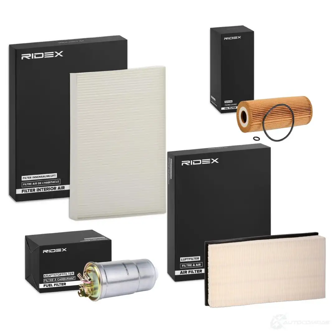 Комплект фильтров RIDEX 4055f0117 9B3 Q7D 1437678857 изображение 1