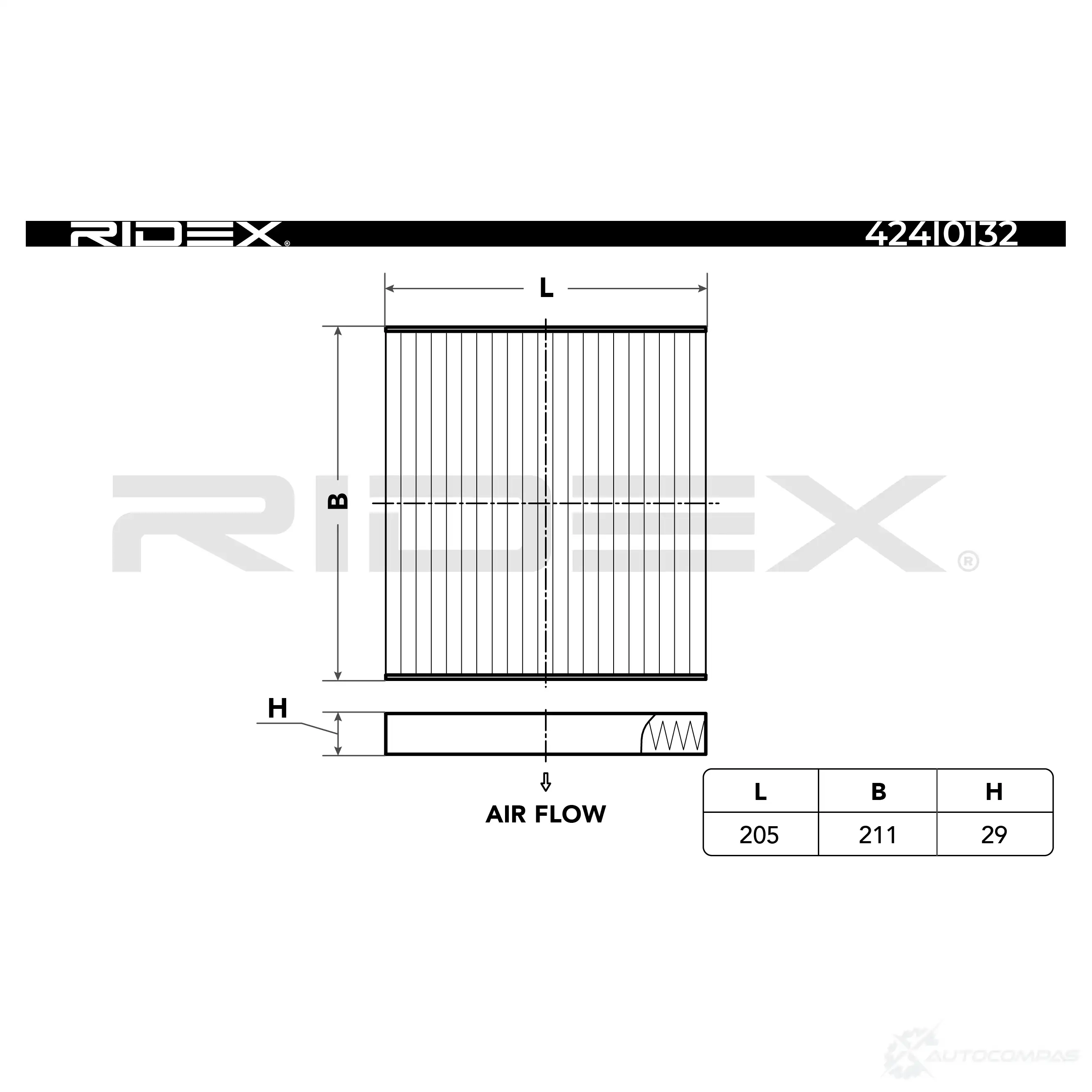 Салонный фильтр RIDEX VSCHT 9 1437648695 424i0132 изображение 2