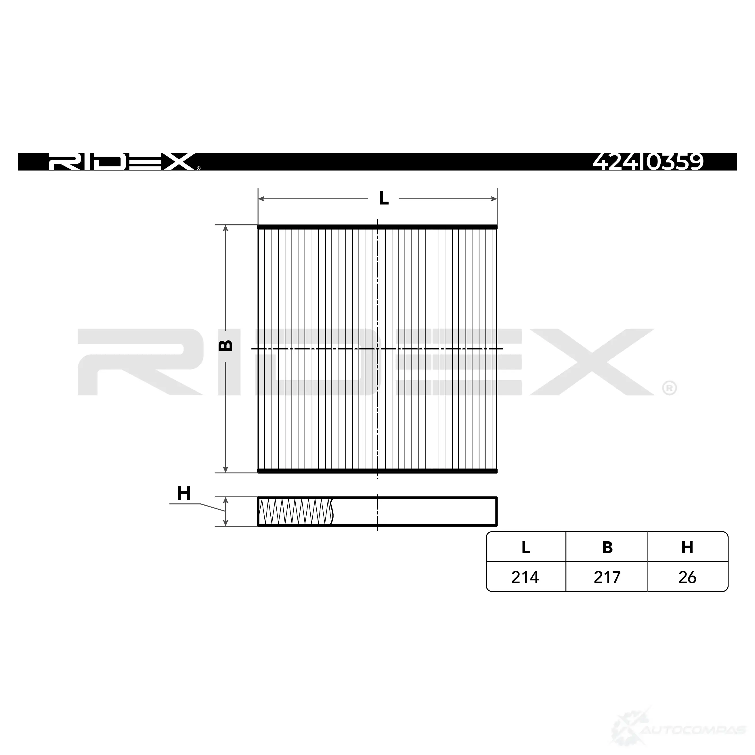 Салонный фильтр RIDEX 424i0359 1437657536 3DY8L PZ изображение 8