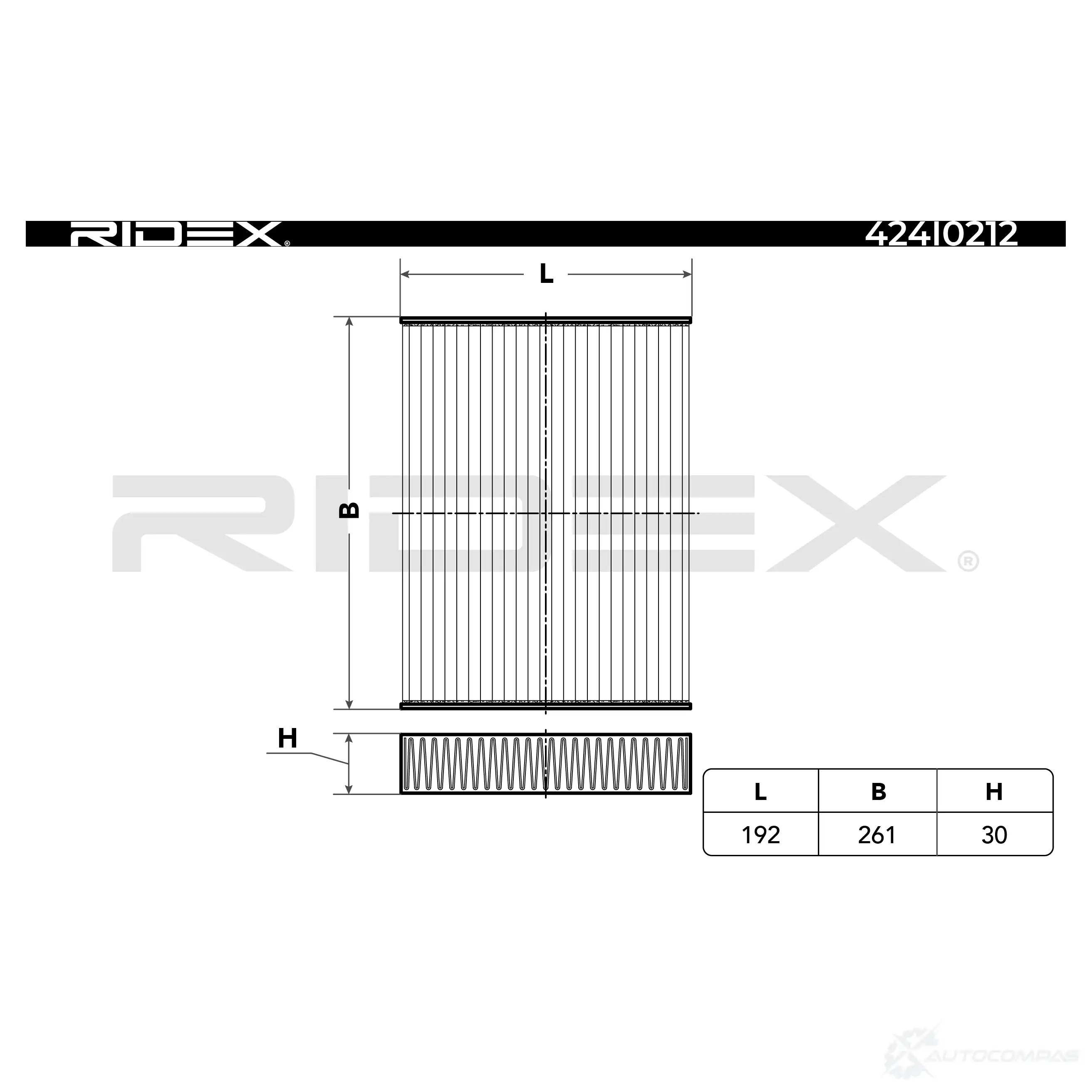 Салонный фильтр RIDEX HJYM SR 424i0212 1437650689 изображение 0
