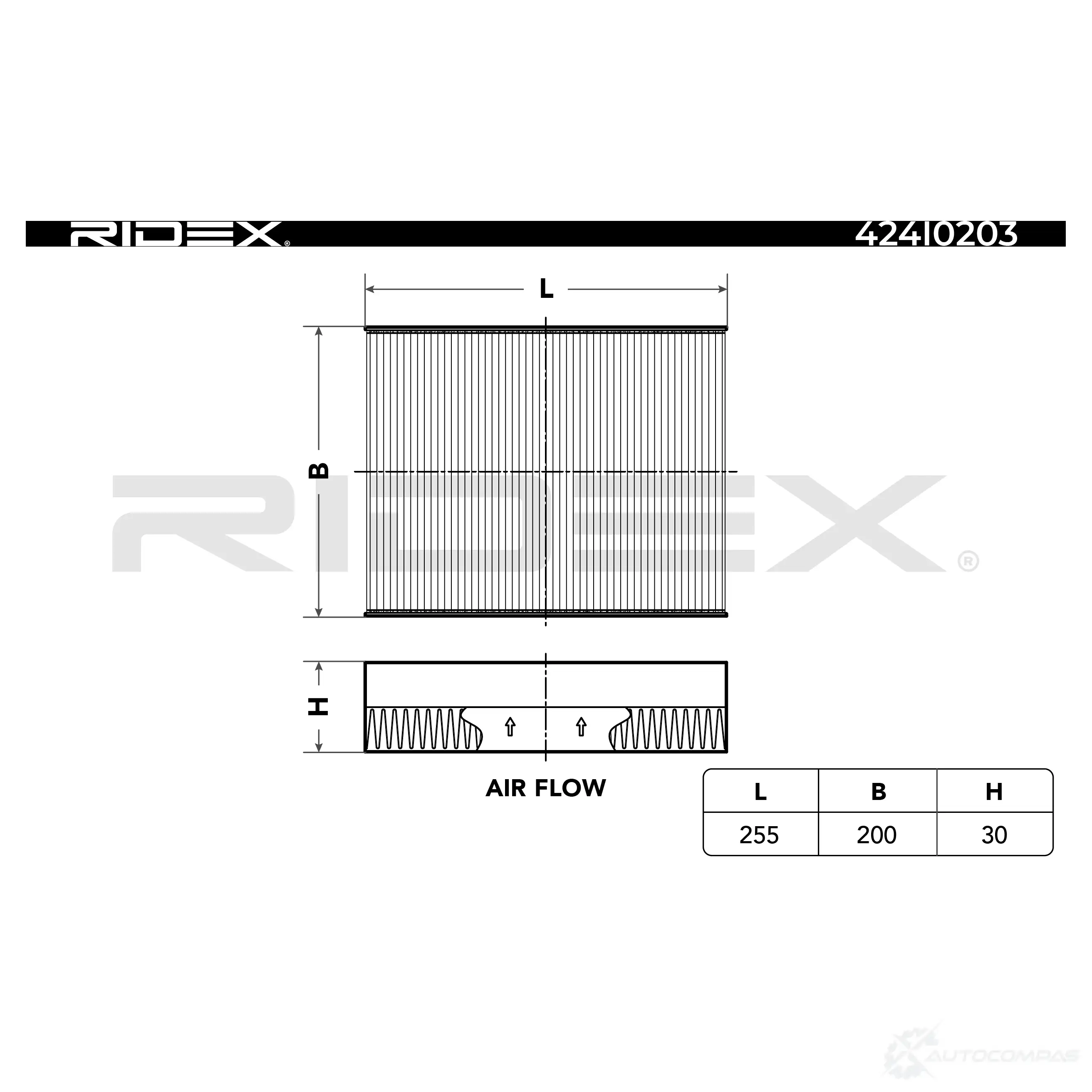 Салонный фильтр RIDEX 424i0203 YFY4X 52 1437649670 изображение 3