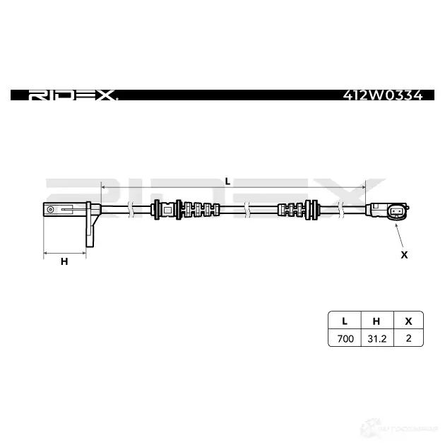 Датчик АБС RIDEX RM535 AK 1437657455 412w0334 изображение 5