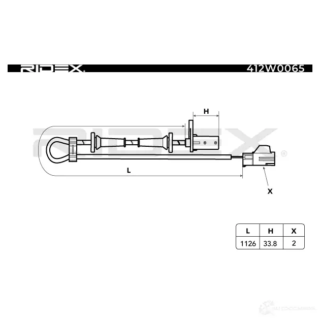 Датчик АБС RIDEX 412w0065 1437658859 N0 7SA изображение 3