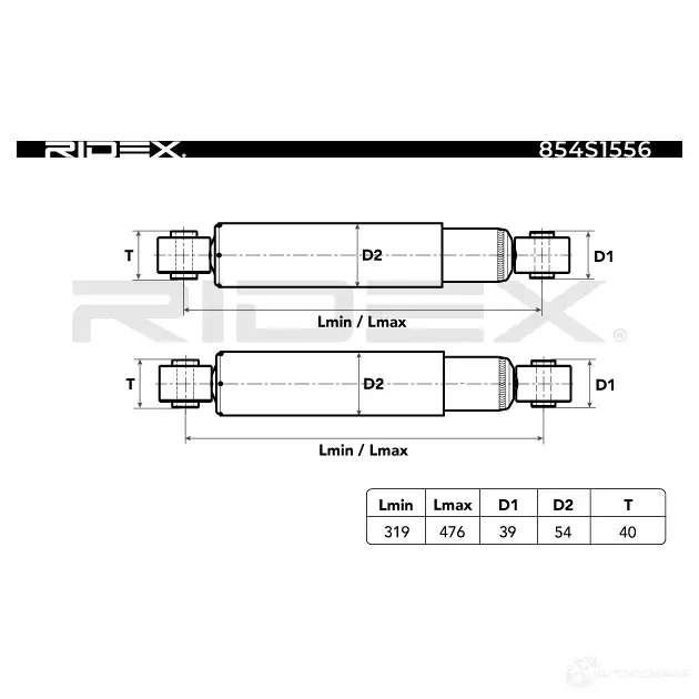 Амортизатор RIDEX 854s1556 C51C MYS 1437743133 изображение 2