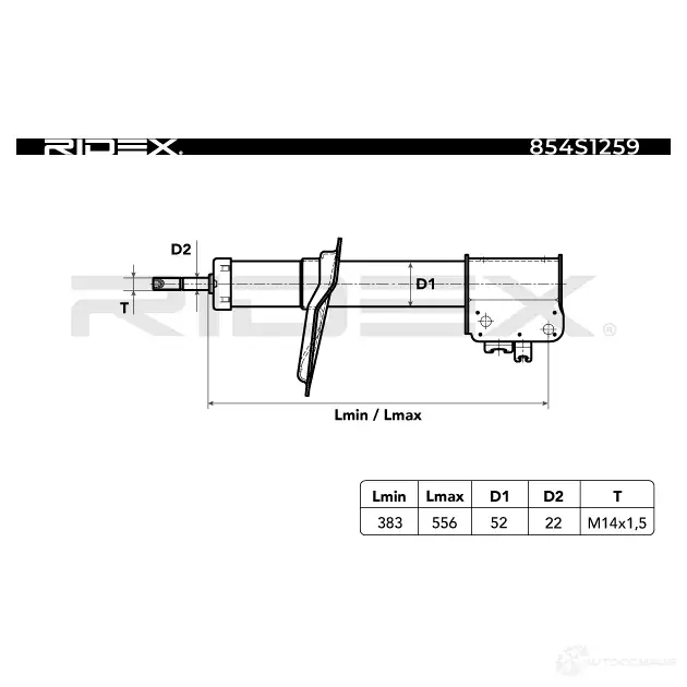 Амортизатор RIDEX 854s1259 M MPVK 1437744205 изображение 4