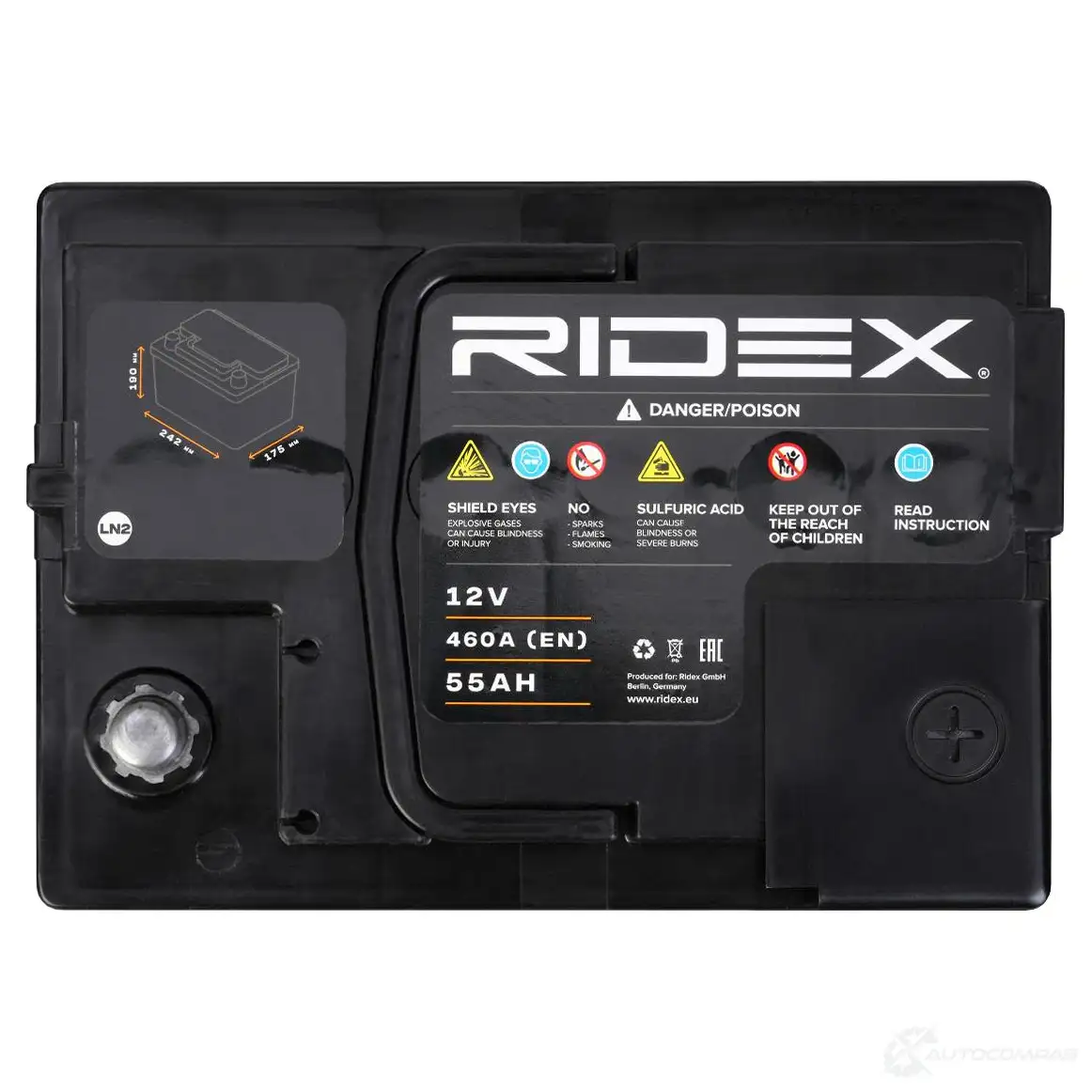 Аккумулятор RIDEX TT6 PG 1438020061 1S0104 изображение 7