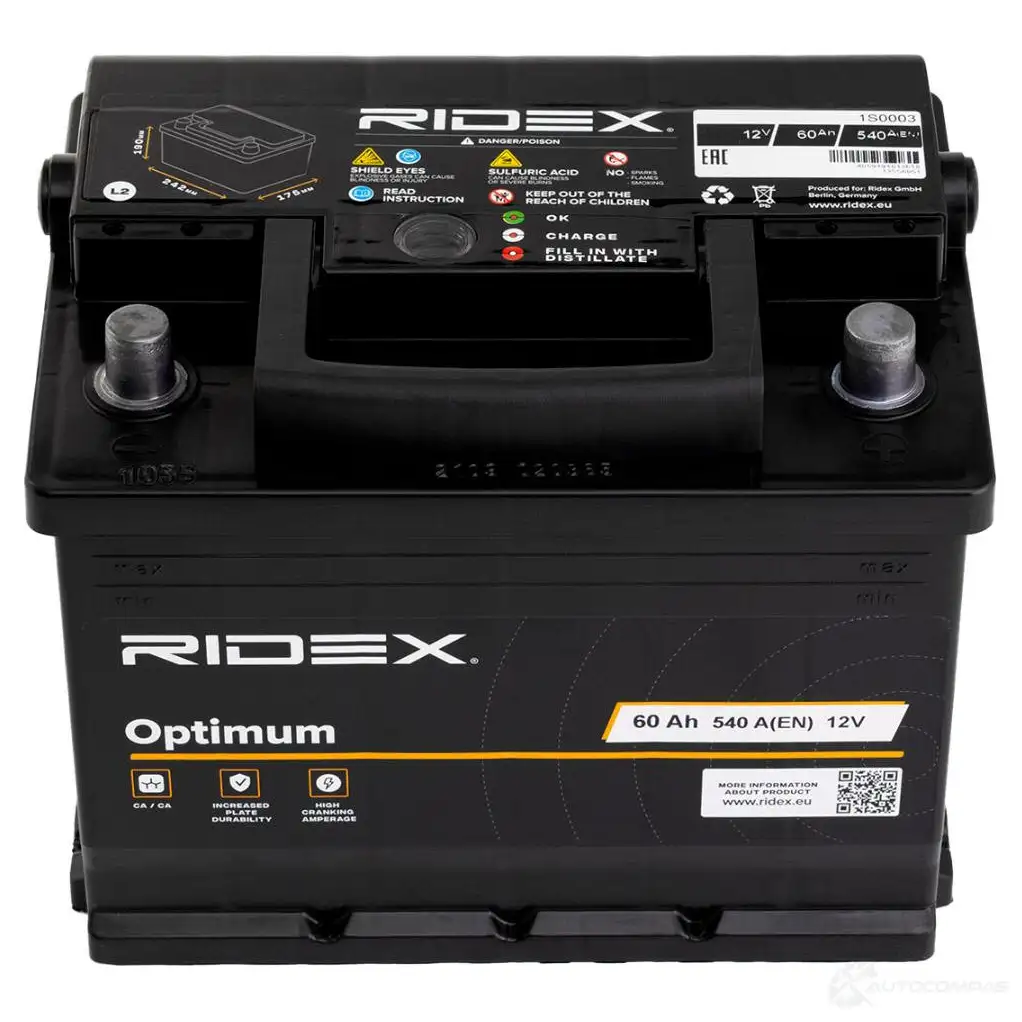 Аккумулятор RIDEX JU L245 1437728933 1S0003 изображение 7