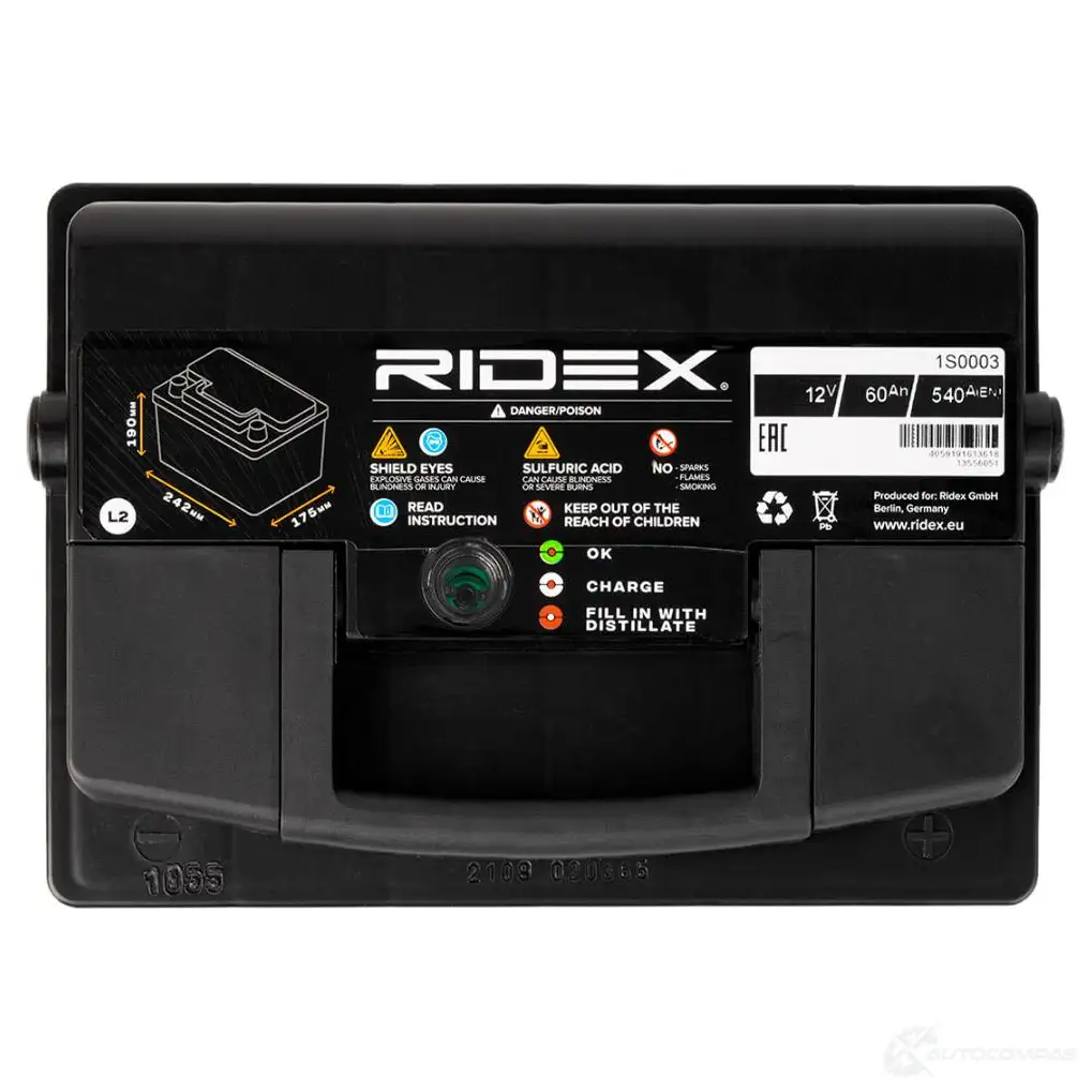 Аккумулятор RIDEX JU L245 1437728933 1S0003 изображение 8