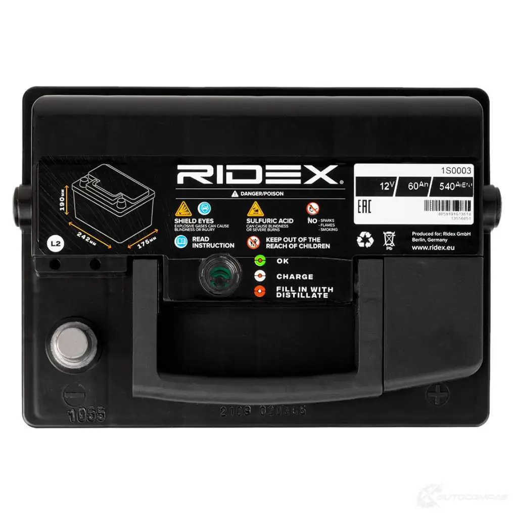 Аккумулятор RIDEX JU L245 1437728933 1S0003 изображение 9