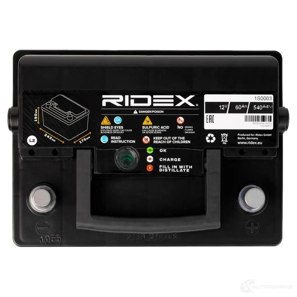Аккумулятор RIDEX JU L245 1437728933 1S0003 изображение 10