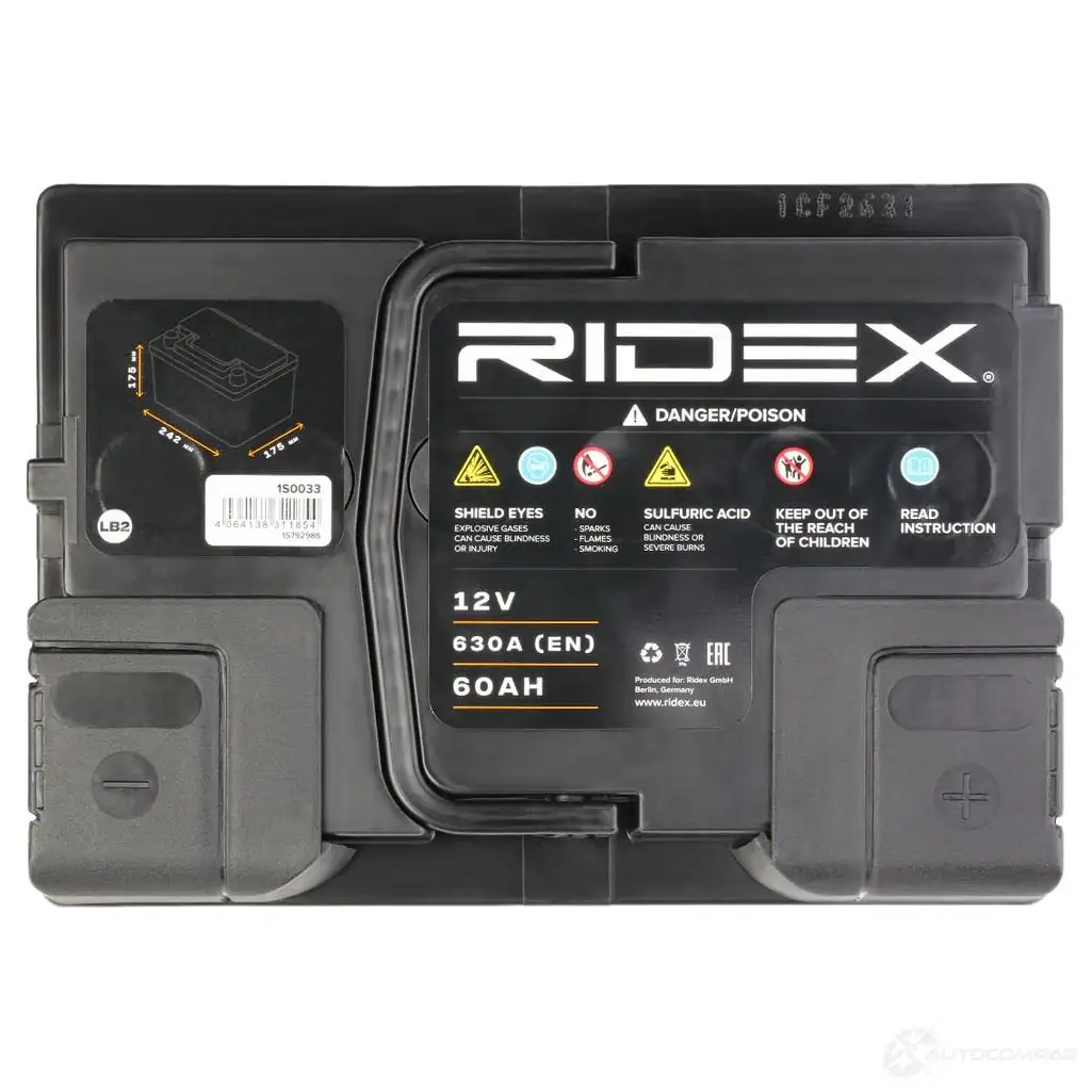 Аккумулятор RIDEX 1437728923 T0SBI 1Q 1S0033 изображение 4