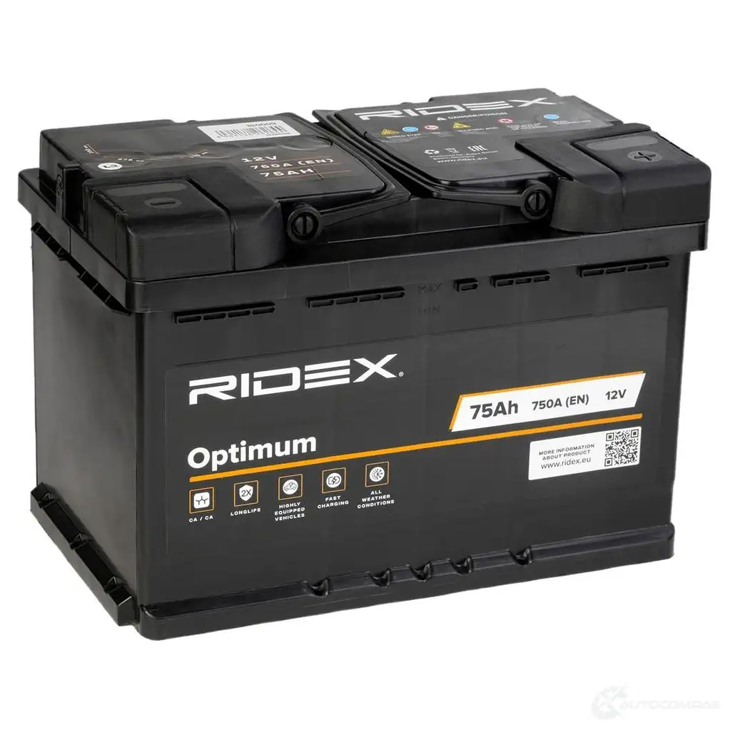 Аккумулятор RIDEX RC J02 1S0009 1437728928 изображение 1