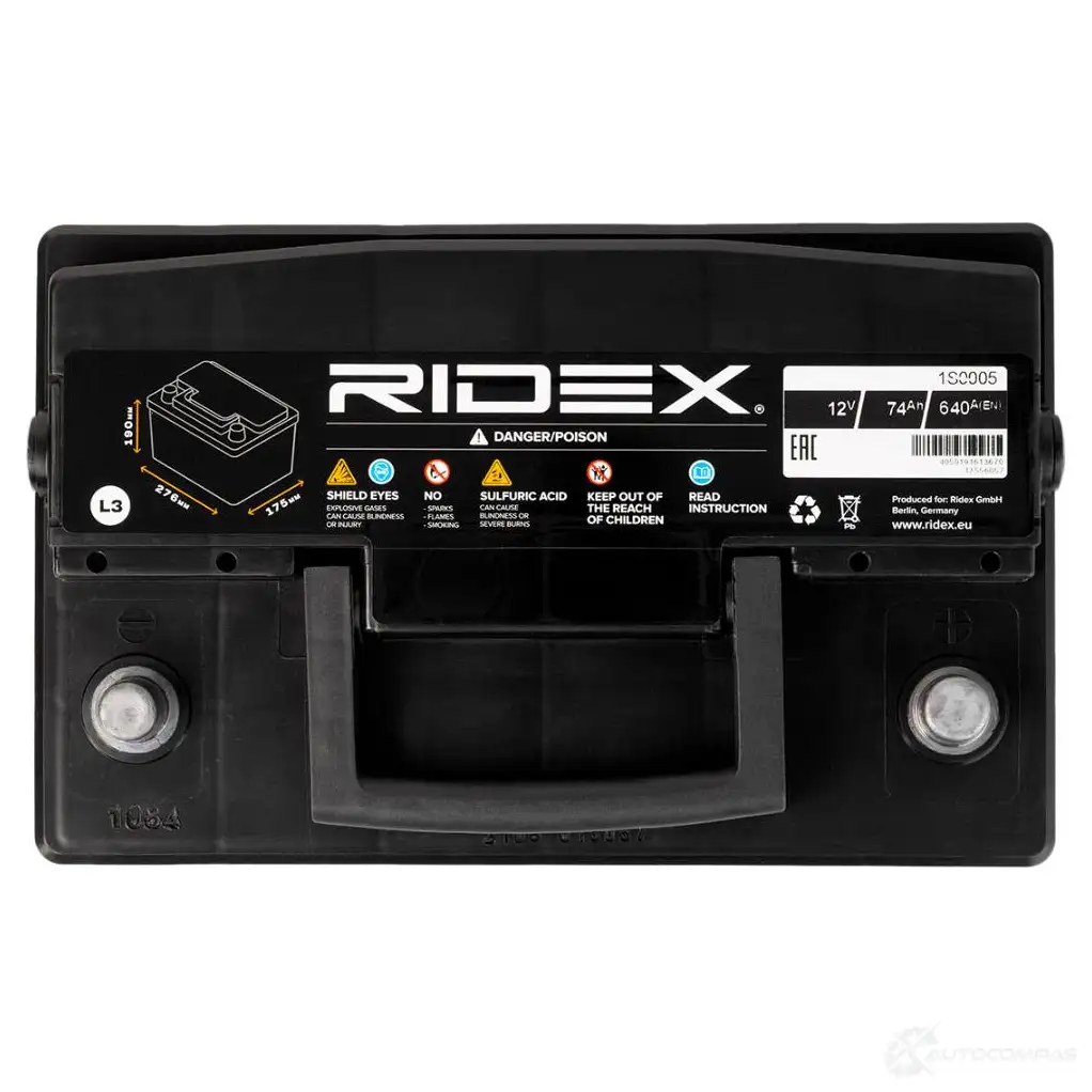 Аккумулятор RIDEX 2PW1W JY 1S0005 1437728934 изображение 11