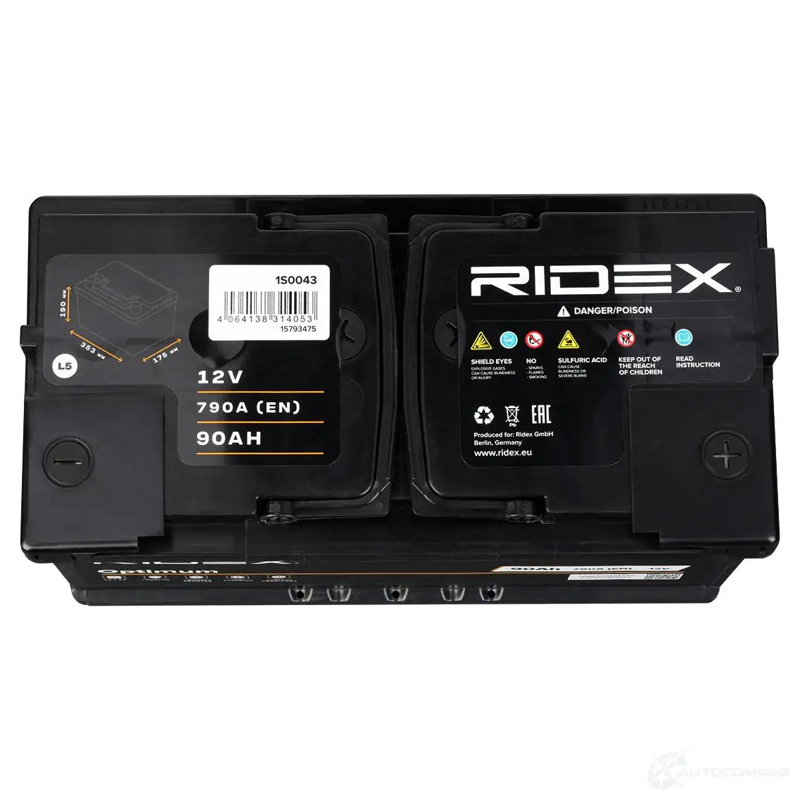 Аккумулятор RIDEX 1S0043 0K7QJ UQ 1437728939 изображение 8