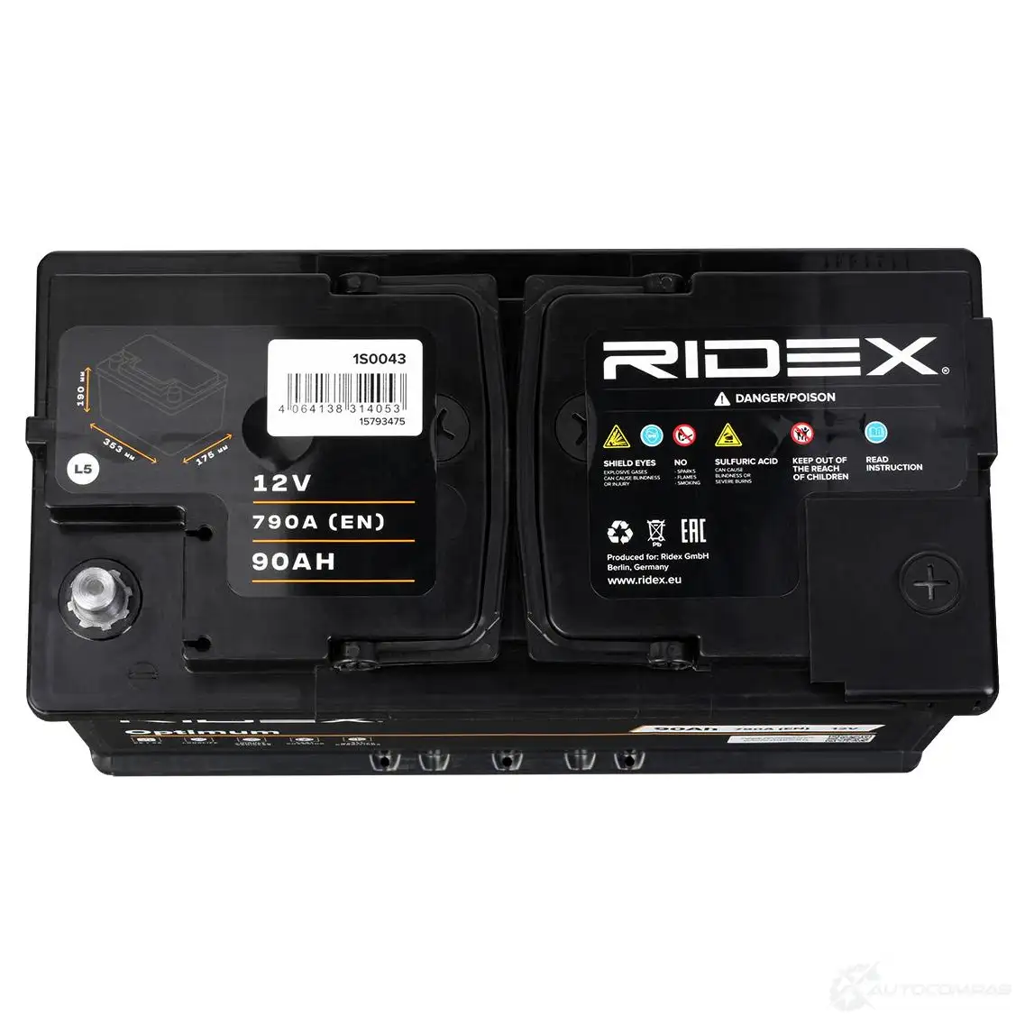 Аккумулятор RIDEX 1S0043 0K7QJ UQ 1437728939 изображение 9