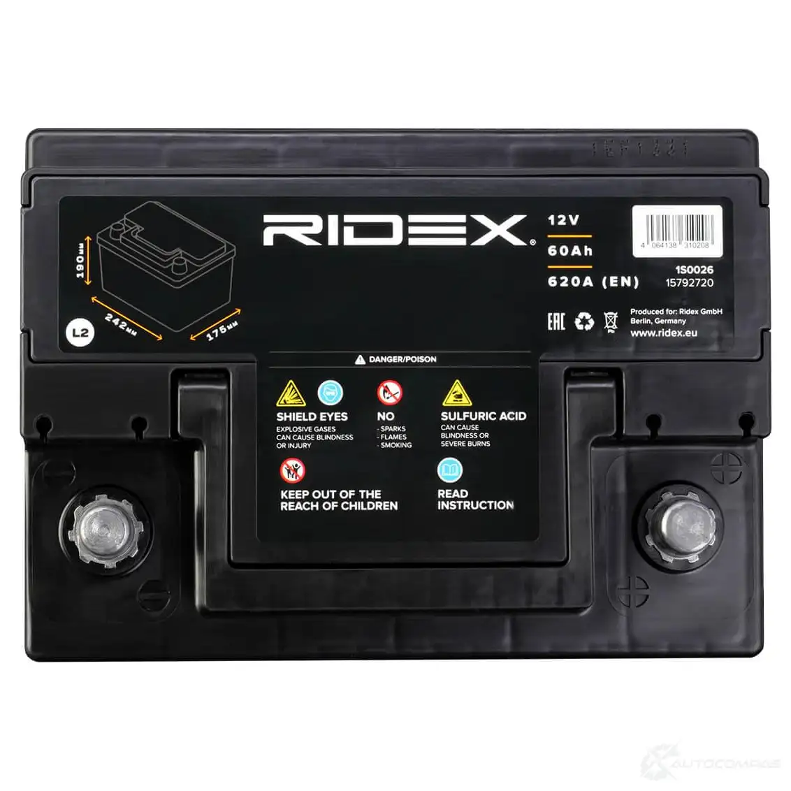 Аккумулятор RIDEX WSA 8O 1437728941 1S0026 изображение 3