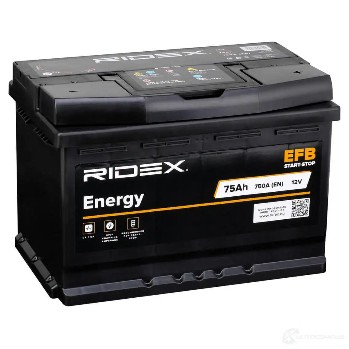 Аккумулятор RIDEX 1437728943 J9EP VJ 1S0017 изображение 1