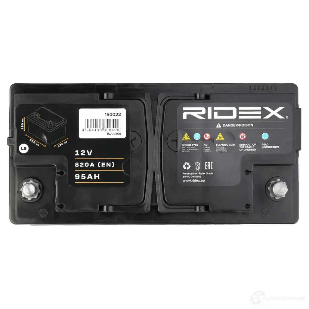 Аккумулятор RIDEX 1437728936 LBL4L B 1S0022 изображение 2