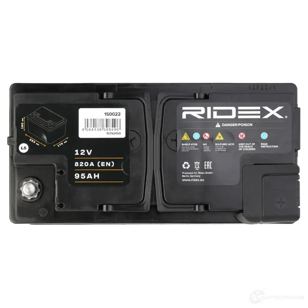 Аккумулятор RIDEX 1437728936 LBL4L B 1S0022 изображение 4