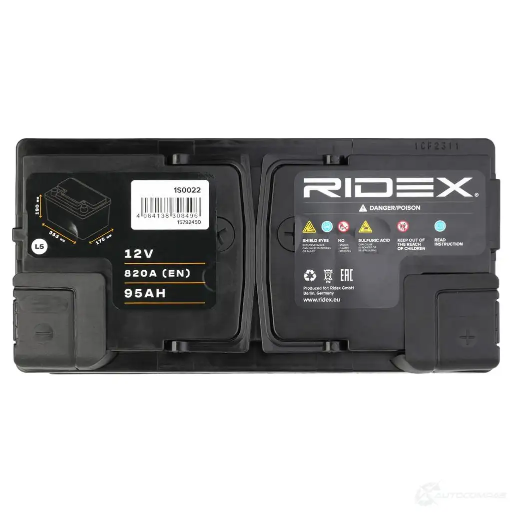 Аккумулятор RIDEX 1437728936 LBL4L B 1S0022 изображение 5