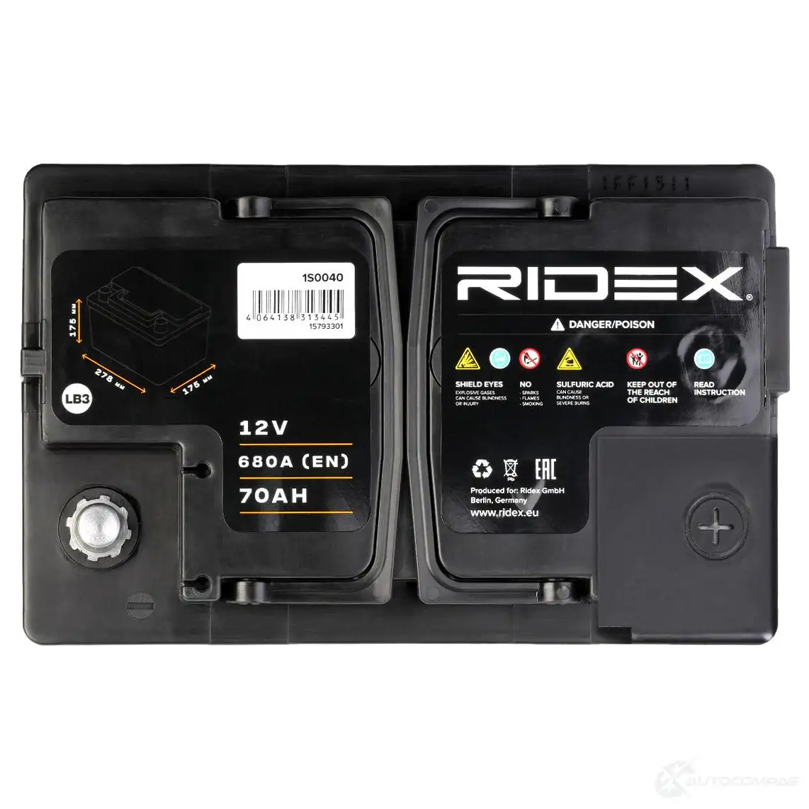 Аккумулятор RIDEX 1S0040 K T8WAK 1437728930 изображение 9