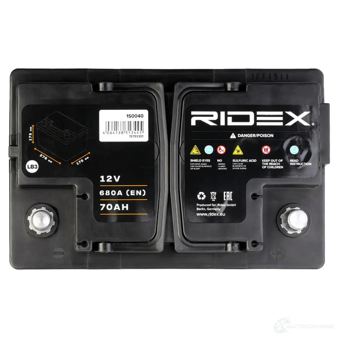 Аккумулятор RIDEX 1S0040 K T8WAK 1437728930 изображение 10