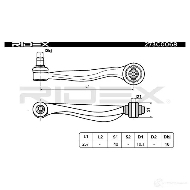 Рычаг RIDEX GN8N SGR 273c0068 1437664983 изображение 3