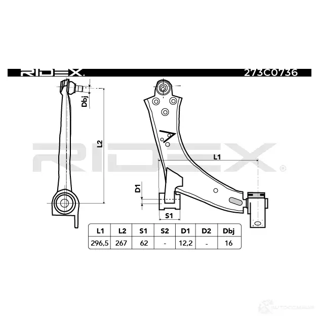 Рычаг RIDEX 1437664518 JPMO PGR 273c0736 изображение 4