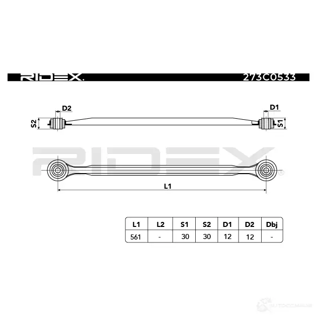 Рычаг RIDEX CN TVEG 273c0533 1437663912 изображение 4