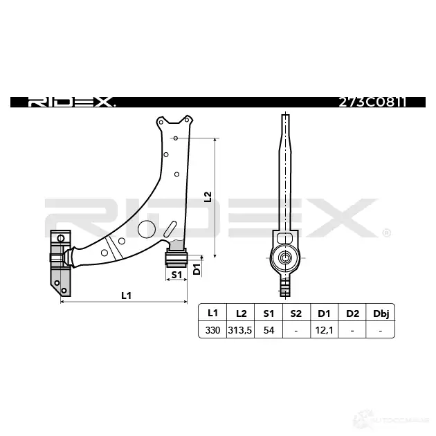 Рычаг RIDEX 1437667391 273c0811 29I 7GO изображение 1