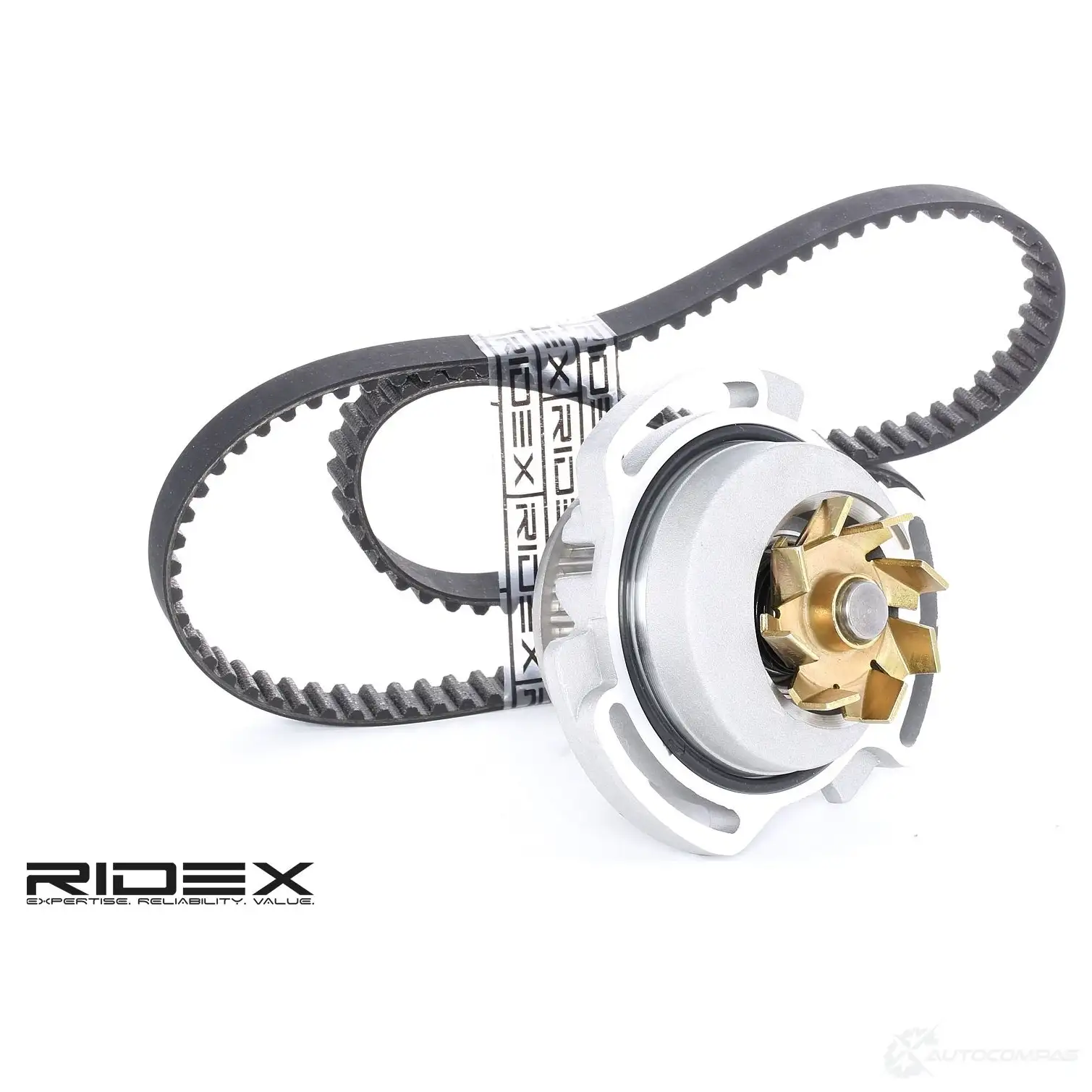 Комплект ремня грм с водяным насосом RIDEX 3096w0110 Q20CE JU 1437680006 изображение 0