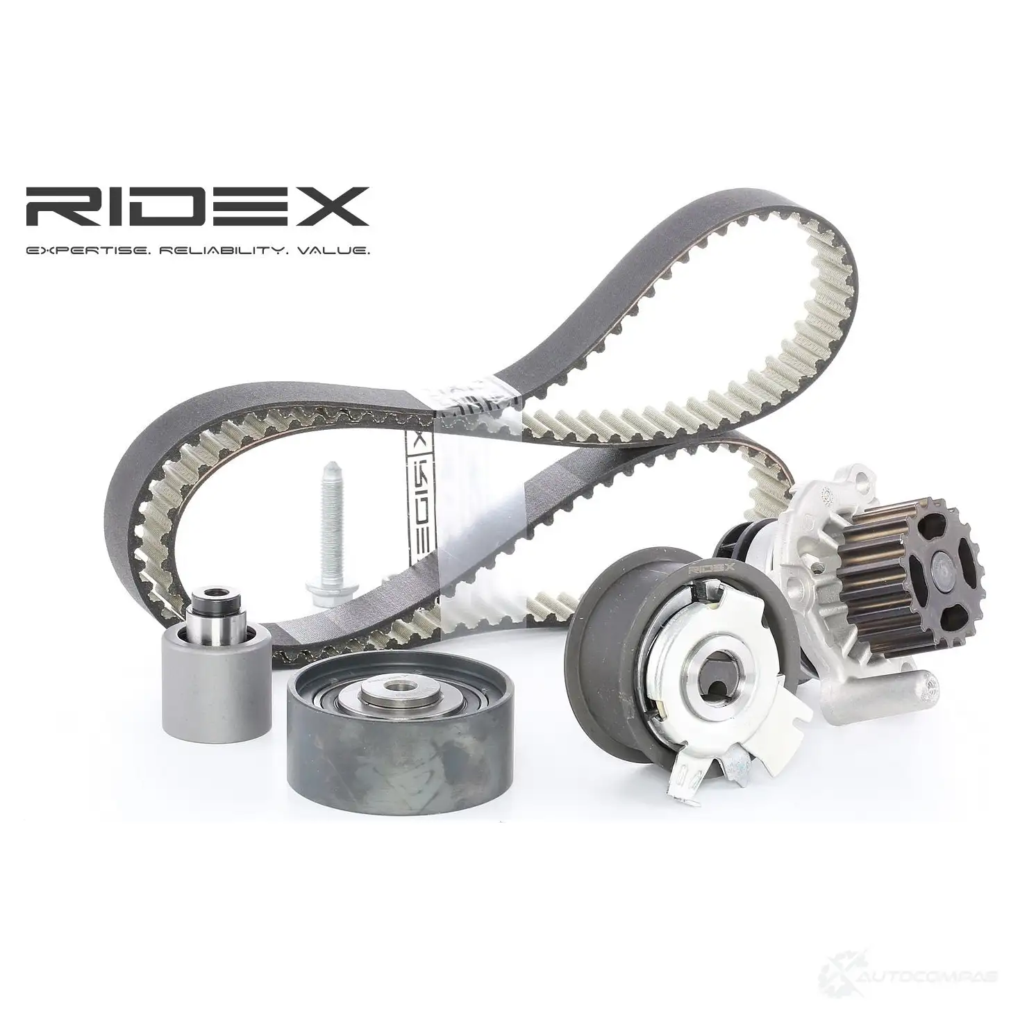 Комплект ремня грм с водяным насосом RIDEX 1438011647 S MP9DC 3096w0003 - Изображение 1