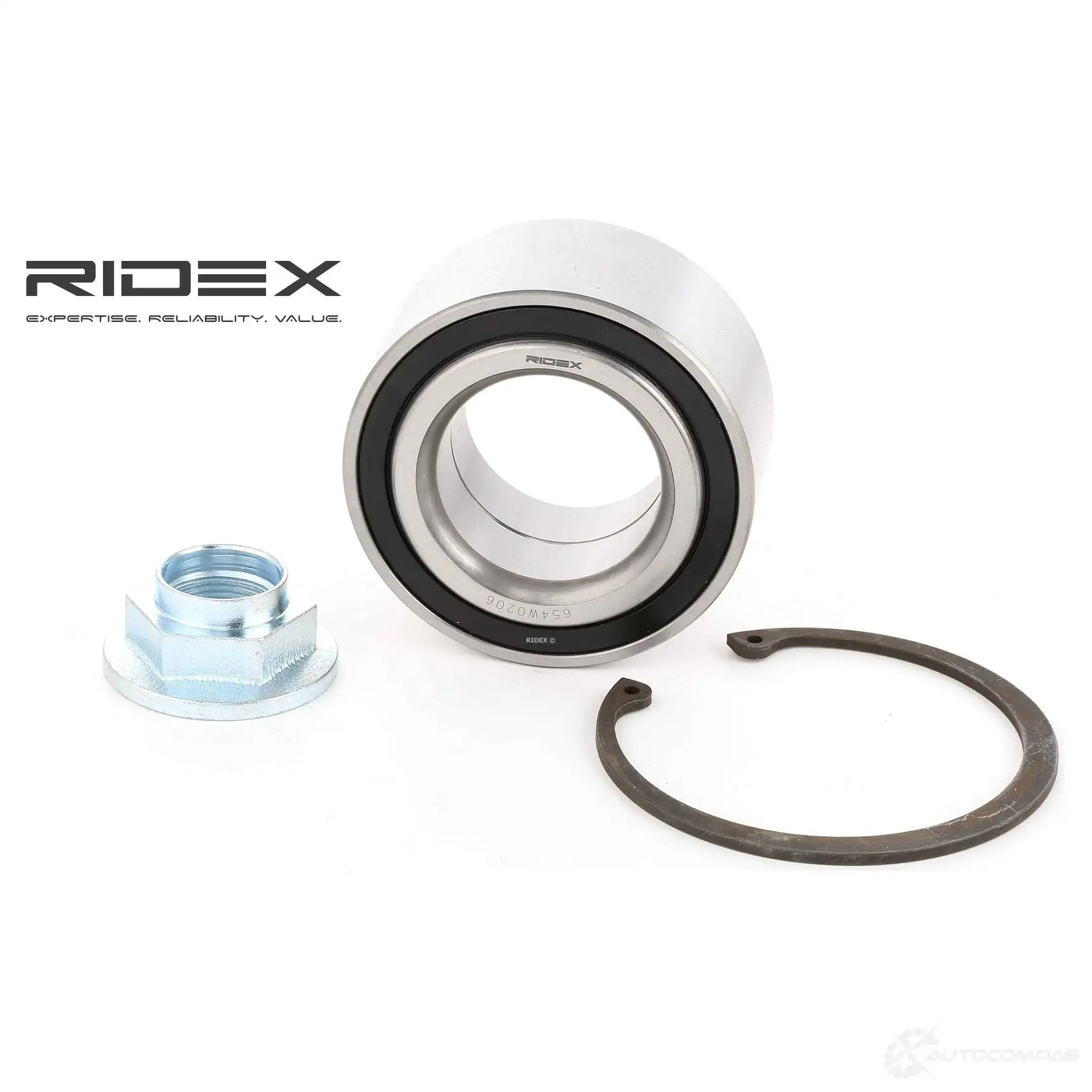 Подшипник ступицы колеса, комплект RIDEX 654w0206 460 5ZK 1437744582 изображение 0