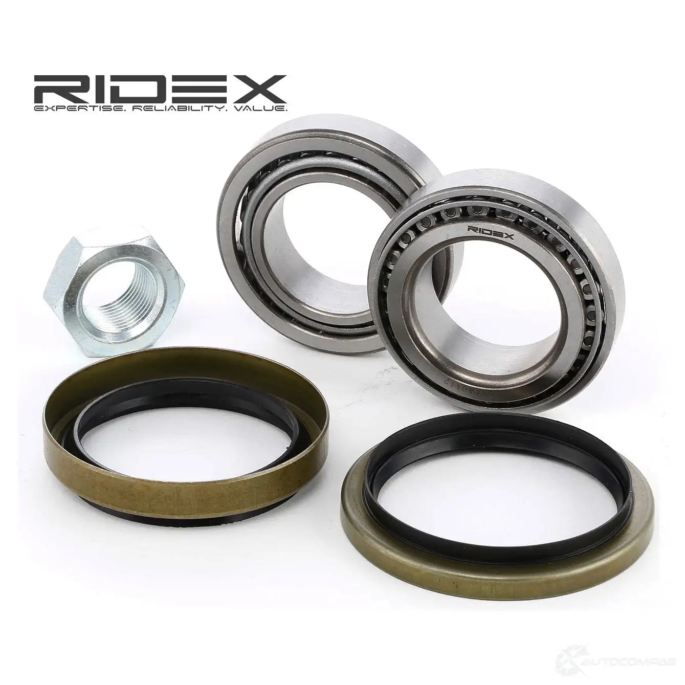 Подшипник ступицы колеса, комплект RIDEX T 2GK1X 654w0112 1437744530 - Изображение 1