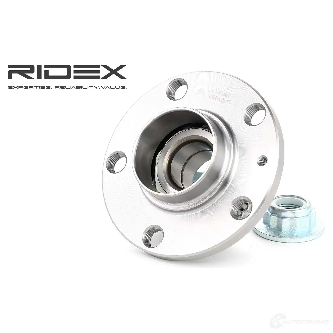 Подшипник ступицы колеса, комплект RIDEX 1437744924 654w0017 70M UU - Изображение 1