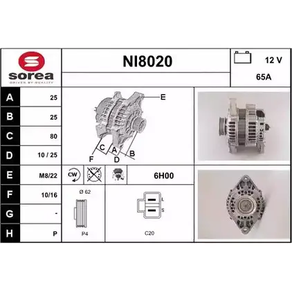Генератор SNRA NI80 20 1228713201 NI8020 RO7NK67