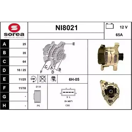 Генератор SNRA 1228713269 M84P2LO N I8021 NI8021 изображение 0