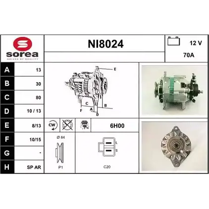 Генератор SNRA 1228713345 NI80 24 NI8024 19RGF6
