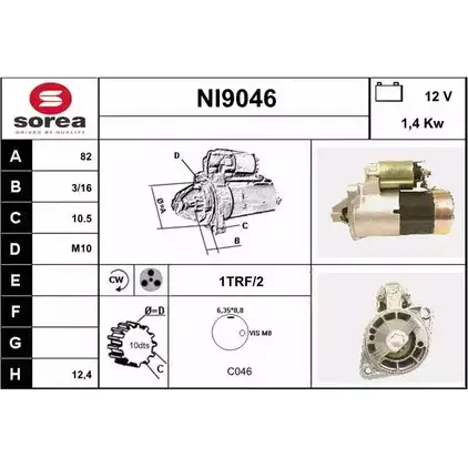 Стартер SNRA 1228715901 NI9046 NI9 046 OTXCG9G